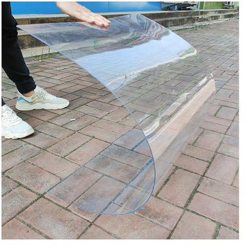 Transparente Polycarbonat-Dachplatten,1mm Stoßfestes PC Endurance Board,wasserdichte UV-Schutz Isolierplatten,für Outdoor Garten Terrassen Balkon Sicherer Zaun (Size : W0.8*L15m/W2.62*L49.21ft)