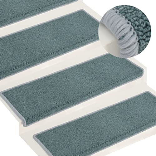 AUUIJKJF Home Items, Teppich-Stufenmatten 15 Stück, 65 x 21 x 4 cm, Blau, passend für Möbel