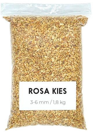 Landare Kies Rosa 1,8 Kg - Dekosteine - Zierkies - Dekosteine für Vasen - Kieselsteine - Deko Steine Kleine - Ziersteine (3-6 mm) (Rosa)