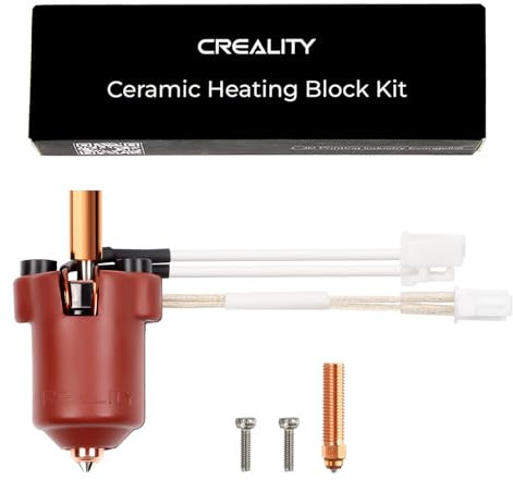 Creality Official Upgrade Ender 3 V3 KE Hotend Kit with 2 Pack 0.4mm Nozzles, 300°C High Temperature Heating Block, 3D Printer Parts All Metal High Thermal Conductivity Extruder Hot End