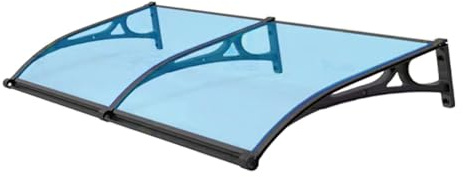 GUAWJRZDP Auvent De Porte Avec Support En Aluminium, Banne Entrée, Marquise Solaire, Marquise En Polycarbonate, Marquise De Porte, Protection Contre La Pluie, La Neige Et Le Soleil(Blauw,150x200cm/59x