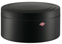 WESCO Gebäckdose Classic Line in der Farbe mattschwarz, pulverbeschichtetes Stahlblech, 4 Liter Volumen, schließt dicht
