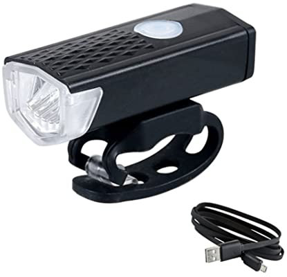 Wedhapy Phare de vélo 300 lumens Phare de vélo Rechargeable USB avec 3 Modes Feu Avant de vélo Noir Feu Avant de vélo LED Flashlig Phare Phare de vélo Rechargeable Lampe étanche pour vélo