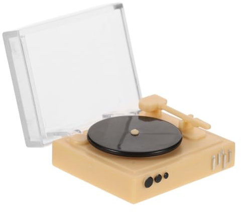 SEWACC Tourne-Disque Miniature 1:12 Échelle Maison De Poupée Vintage Phonographe Gramophone Tourne-Disque Maison De Poupée Accessoires De Meubles De Poupée Mini Scène De Vie Artisanat