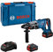 Bosch Professional 18V System Perforateur Sans-Fil GBH 18V-28 D (KickBack Control, 2 batteries GBA 18V 5.5Ah, chargeur GAL 1880, chiffon de nettoyage, poignée auxiliaire, jauge de profondeur, XL-BOXX)