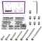 Swpeet Lot de 85 vis M6 nickelées 20/30/40/50/60/70/80 mm pour berceau de bébé avec 1 clé Allen, parfait pour meubles, lits d'enfants, matériel de crèche