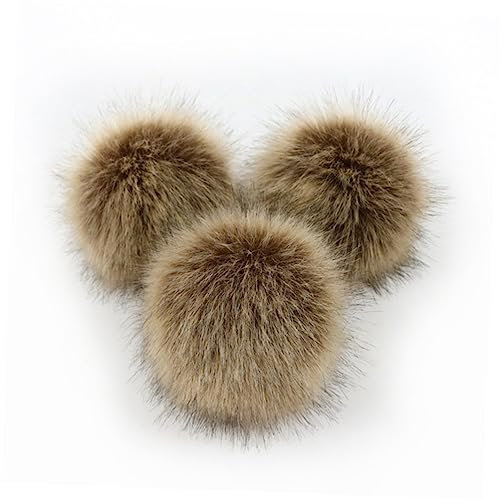 DEARMAMY 12st Plüschanhänger Simulation Pelzmütze Fuchs Bommel Schlüsselanhänger Hutdekor Für Kinder Hut Diy Zubehör Simulation Hutdekor Errötendes