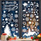 Fensterbilder Weihnachten Selbstklebend - Weiß Fensterdeko, 161 Winter Fensteraufkleber, PVC Schneeflocken Weihnachts Fensterbild