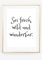 Din A4 Kunstdruck ohne Rahmen - Sei frech wild und wunderbar - Motivation - Typographie Druck Poster Bild