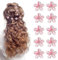 10 pinzas para el pelo pequeñas, pinzas para el pelo pequeñas de color Rosa, pinzas para el pelo para niñas y mujeres, accesorios para el peinado diario para fiestas y bodas