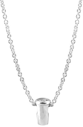 ANCHOR & CREW GUSTATORY Coffee Takeout Cup Silver Necklace Pendant - Womens - 50cm