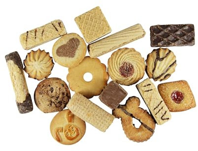 Leckere Keksmischung 2. Wahl, Keks Kiste 1,5 kg (1500g) Premium-Kekse mit Zartbitter- & Vollmilchschokolade, Feine Auswahl an Gebäcksorten, Ideal als Geschenk & zum Teilen