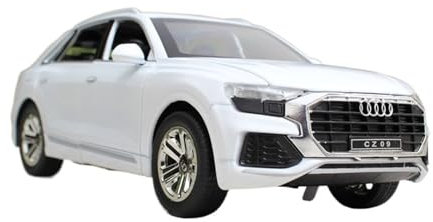 1 24 Für Audi Q8 SUV Legierung Auto Druckguss Spielzeugauto Modell Sound Und Licht Spielzeug Sammlung Oldtimer Druckgussmodelle Motorfahrzeuge(Weiß)