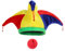 LIFKOME Clownhut Mit Glöckchen Zirkushut Partyhut Clown-cosplay-kleidung Clownnase Karnevalshut Kostümkappe Lustige Kostümrequisiten