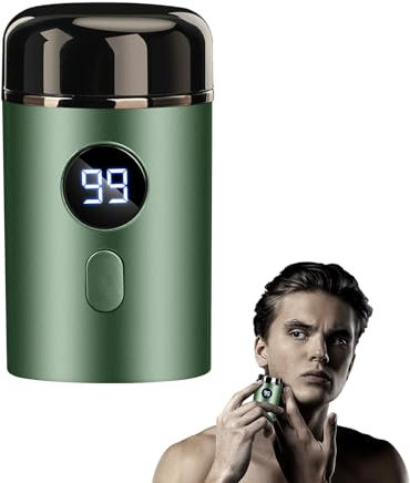 Horuili® Mini Electric Shaver, Tragbarer Elektrischer Mini-Rasierer, Elektrischer Rasierer Herren, USB Rechargeable Shaver, Waschbarer Nass- und Trockenrasierer (grün)