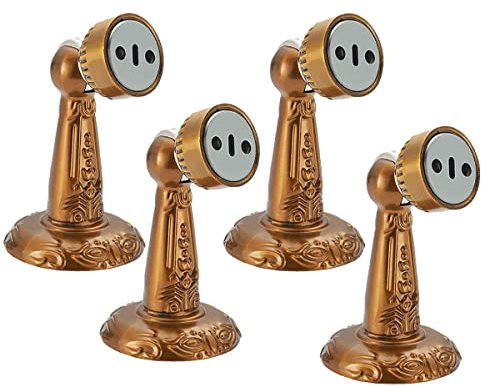 arrêts de porte, 4pcs,t de porte robuste en acier inoxydable, arrêt de porte au sol ou au mur avec montage à vis for chambre à coucher et cuisine