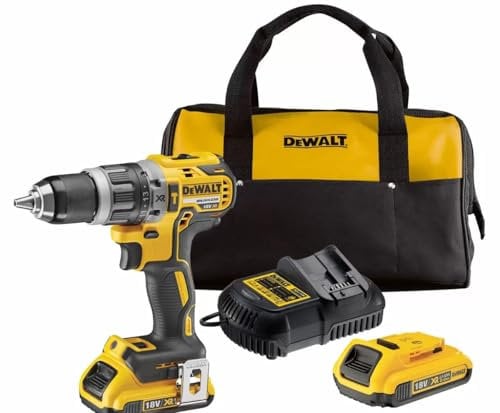 DEWALT Brushless Hammer Drill Driver Kit - Includes 2 X 2 Ah Batteries with Kit Bag & Charger