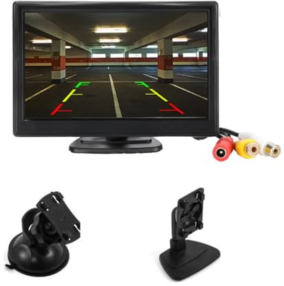 Auto-Rückfahrkamera 5 Zoll Auto Monitor TFT LCD 5 HD Digital 16: 9 800 * 480 Bildschirm 2 Wege Videoeingabe Rückfahrkamera