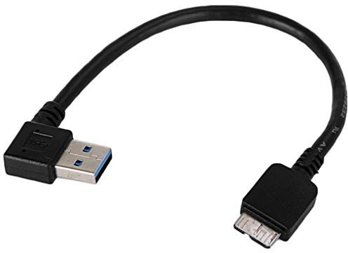 SKKWJEGE USB 3.0 A Angled 90 Degree to Micro B Data Cable External Hard Drive Disk HDD High Speed SSD Data Cord