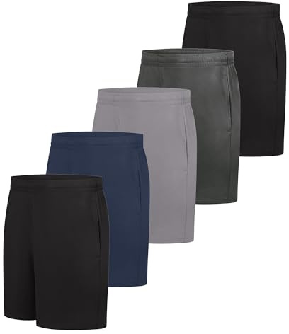 Hanes Men's Shorts Pack, 5-Pack, CoolDRI Athletic Shorts for Men, Moisture-Wicking, Odor Control, 7 Inseam