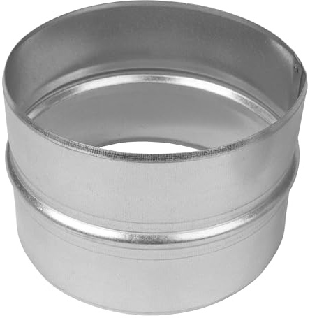 Repa Market Connettore per tubo di ventilazione 120 mm – acciaio zincato tubo di ventilazione rotondo, aria condizionata, adattatore per tubo di scarico – collegamento interno ed esterno, tubo a
