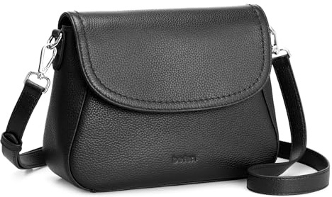 befen Echtleder Umhängetasche Damen Mittelgroß Handtasche RFID-Blockierung | Leder Crossbody Bag Klein Schultertaschen für Frauen Saddle Bag mit Verstellbar Schultergurt