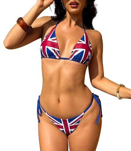 Rajputana Womens Bikini Set Adjustable National Flag Patriotism Two Piece Swimwear Sexy Thong Two Piece Bikini Swimsuit Set