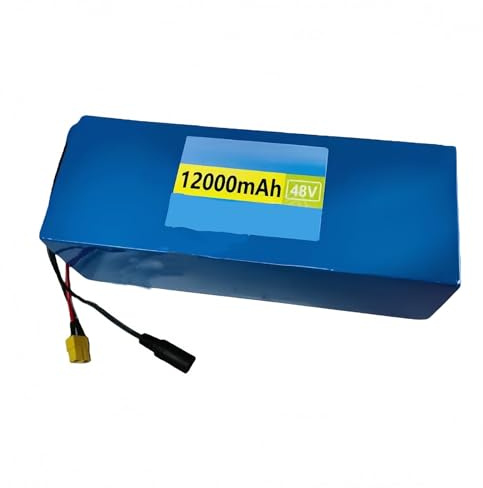48V 12AH Batería De Litio De Scooter Eléctrico 13S4P E-Bike Batería Recargable con Cargador Y BMS Batería De Litio De Alta Potencia para Bicicleta Eléctrica T
