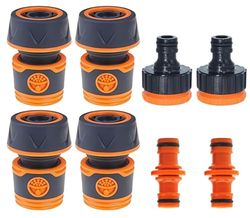 Schlauchverbinder 3/4 Zoll,8 Pcs Gartenschlauch Kupplung,universeller Anschluss für Standard Wasserhähne und Hochdruckschläuche,formstabil bei hohem Wasserdruck für Garten Balkon Bewässerung