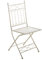CLP Eisen-Klappstuhl ASINA in nostalgischem Design I Klappbarer Gartenstuhl mit edlen Verzierungen I erhältlich, Farbe:antik-Creme