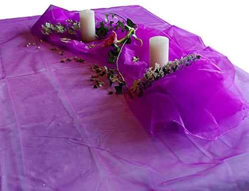 Organza Organza Tischdecke 1,50 x 3,00 m lila Dekostoff Tisch-Decke Dekostoff