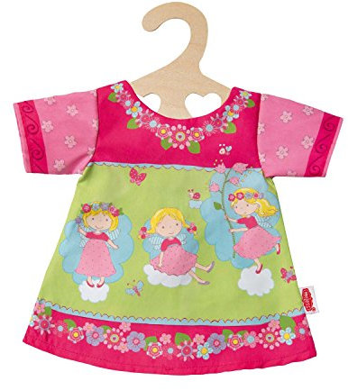 Heless 1710 - Kleid für Puppen im Blumenfee-Design oder mit Dornröschen-Print, 1 von 2 Designs (zufällige Auswahl), Größe 28 - 35 cm