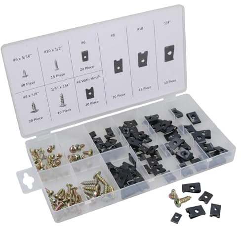 170pc U Clips & Screws Cushion Speed Clips Fastener Trim Panel Interior Car