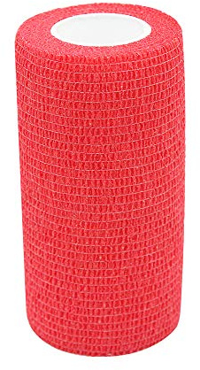 STpro Selbstklebender Verband Tape Fixierverband Selbsthaftende Bandage Tape Haftbandage 10cm x 12 Stück Rot Cohesive Bandagen Pferd Selbstklebende Binden Verband Elastischer Verbände Kohäsiv