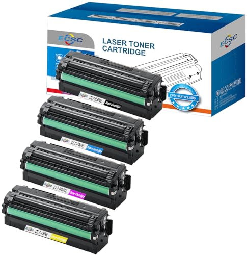 ECSC Wiederaufbereitet Toner Patrone Ersatz für Samsung CLP-680DW CLP-680ND CLX-6260FR CLX-6260FW CLX-6260ND CLT-506L (B/C/M/Y, 4-Pack)