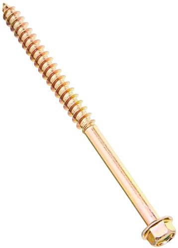 TIMCO Vis tire-fond avancées | Tête hexagonale | Pointe oblique | Jaune | 8,0 x 120 | Boîte de 50 (8120SCSY)