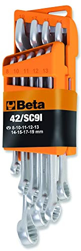 BETA - 42N/SC9I Serie di 9 chiavi combinate con supporto compatto, con spessori delle teste ridotti al minimo possibile per intervenire correttamente in ogni spazio, 000421087