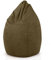 Green Bean Sitzsack mit Rückenlehne 60x60x90cm - Indoor Sitzkissen 220L Füllung Kuschelig Waschbar - Bean Bag Bodenkissen Lounge Chair Sitzhocker - Olivgrün