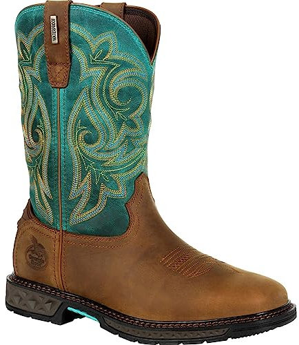 Georgia Boot Femme Carbo-tec Lt Bottes imperméables à Enfiler avec Bout en Acier industrielles, Marron, 060