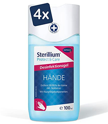 Sterillium Protect & Care Desinfektionsgel: Antibakterielles Hände-Desinfektionsmittel mit Pflege-Komponenten, 100 ml - 4er Pack