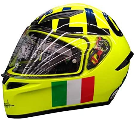 AGV Unisex-Adult K1 E2205 TOP Doppel D-Rückhaltesystem, Gelb/Blau/Rot, S (55)
