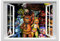 FNAF Five Nights at Freddys Wandaufkleber wandtattoo FNAF Pattern 780mmX 560mm