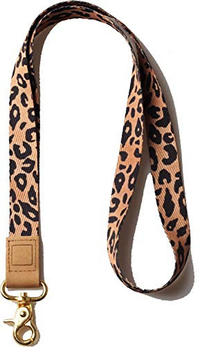 schlüsselanhänger leo Mode Leopard drucken lange Lanyard Schlüsselanhänger für Frauen Umhängeband für Damen und Herren, cooles Schlüsselband für Schlüssel, Geldbörse und Ausweishalter (Cheetach)