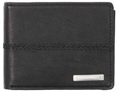 Quiksilver Stitchy 3 Accesorio de Viaje- Billetera Plegable Triple, Hombre, Negro (Black Black), S