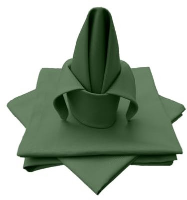 Lemos Home Hochwertige Stoffserviette Tischtuch 4 Stück aus 100% Baumwolle Kollektion Konzept, Farbe & Größe wählbar (Stoffserviette 4er Set - 45x45cm, Olivgrün)