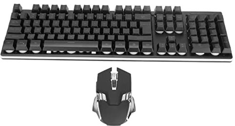 Gaming Keyboard Mouse Combo, Wireless RGB Keyboard LED Backlit Rechargeable 2000mAh Battery 7D 3200DPI Mice Wireless Keyboard Mouse Set for PC Gamer