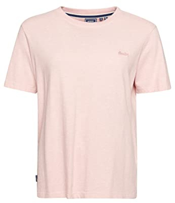 Superdry Damen Vintage Logo T-Shirt aus Bio-Baumwolle mit Stickerei Zart Pink Meliert 40