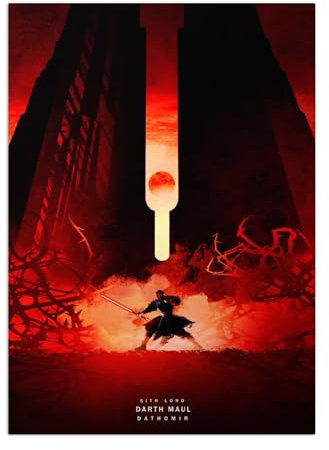 Displate Offiziell Star Wars MetallPoster Magnetische Befestigung Inklusive Lizenziert Bilder Hochwertiges Poster Sith Lords - Darth Maul Poster 45 cm x 32 cm