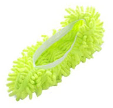 1pcs pantoufles de serpillière chaussures pour le nettoyage des sols, pantoufles de serpillière pantoufles couvre-chaussures lavables en microfibre chaussettes pour balayer la maison bureau (Vert)