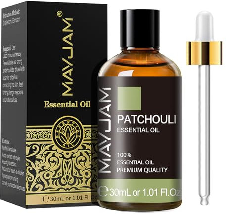 MAYJAM Patchouli Essential Oils 30ml, 100% Pure Natural Essential Oils, Therapeutic-Grade Aromatherapy Essential Oil, Fragrance Oils for Diffuser, Humidifier, Relax, Sleep